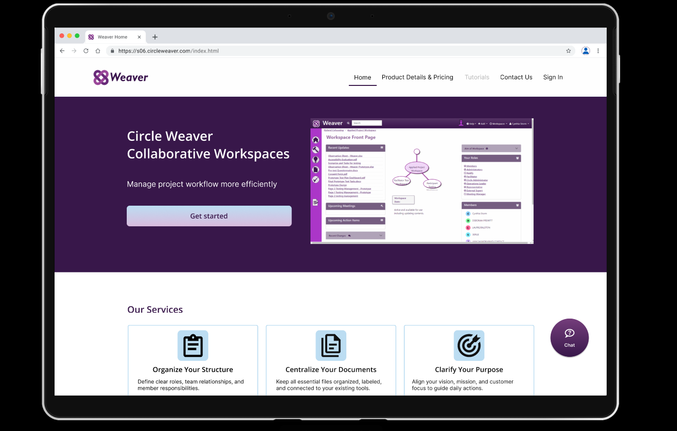Screenshot of Circle Weaver Prototype